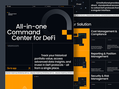 Command Center for DeFi crypto dashboard defi graphic design landing nft product design protocol site token webdesign