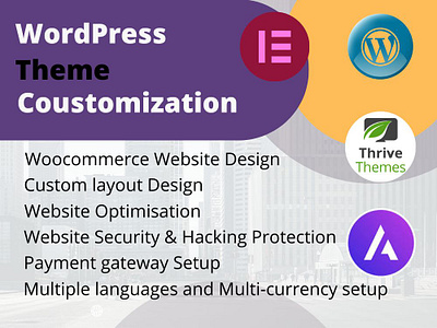 You will get a customized premium theme using Elementor Pro blogwebsite businesswebsite customization ecommerce elementorlanding installwordpress responsivewebsite squeezepage themeforest themewordpress woocommerce wordpress wordpresslanding wordpresstheme wordpresswebsite