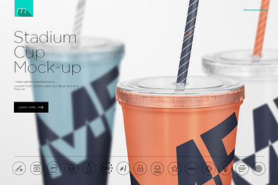 Stadium Cup Mock-up 3d animation coffee cups customize fast fast food gadget graphic design hydration mockup motion graphics natura paper product recyclin tea ui