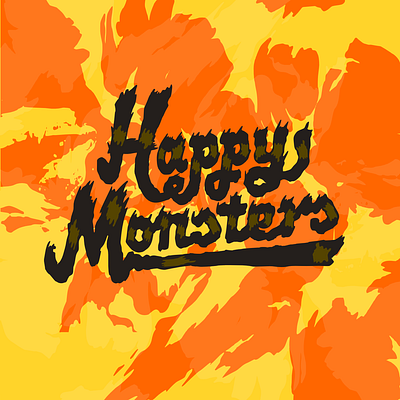 Happy Monsters v.1 animal branding design fun fur good graphic design happy hope komorowski lava life logotipo logotype monster party script toy typography vector