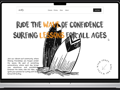 Surfing School landing page design productdesign surfing surfingdesign surfingui surfingwebsite ui uidesign uiux ux webde webdesign