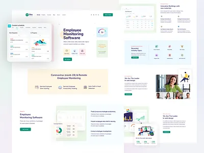 Employee Monitoring Software app design ui ux