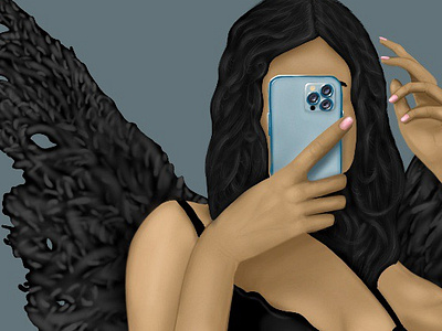Fallen Angel abstract forms aestheticsonpoint angel artistic process design digitalart girl graphic design hand drawn illustration pourianaseri