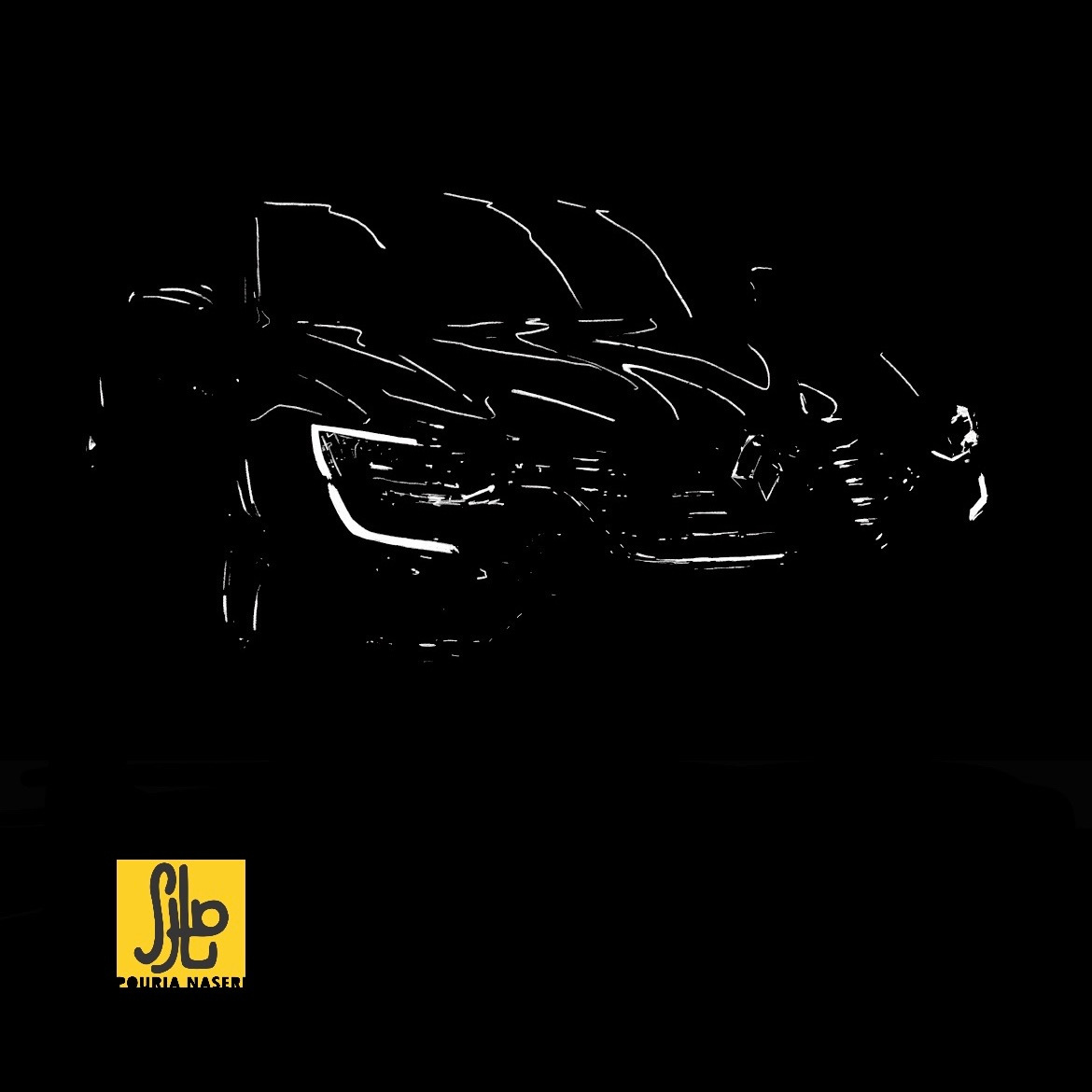 Slammed Renault Talisman aestheticsonpoint artistic process cardesign design digitalart graphic design hand drawn illustration pourianaseri renault talisman