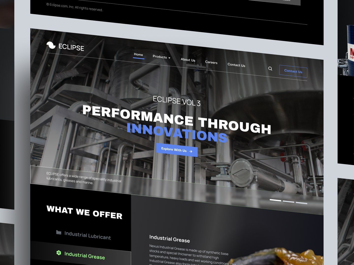 Eclipse Oil Company site by Designians on Dribbble