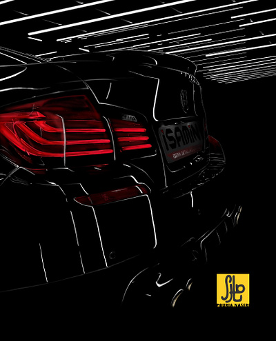 Digital Darkness: 5 Series Unleashed bmw cardesign design detailsmatter digitalart graphic design illustration pourianaseri