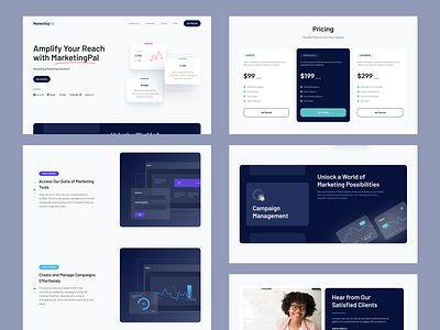 MarketingPal Landing Page branding design landing page ui website