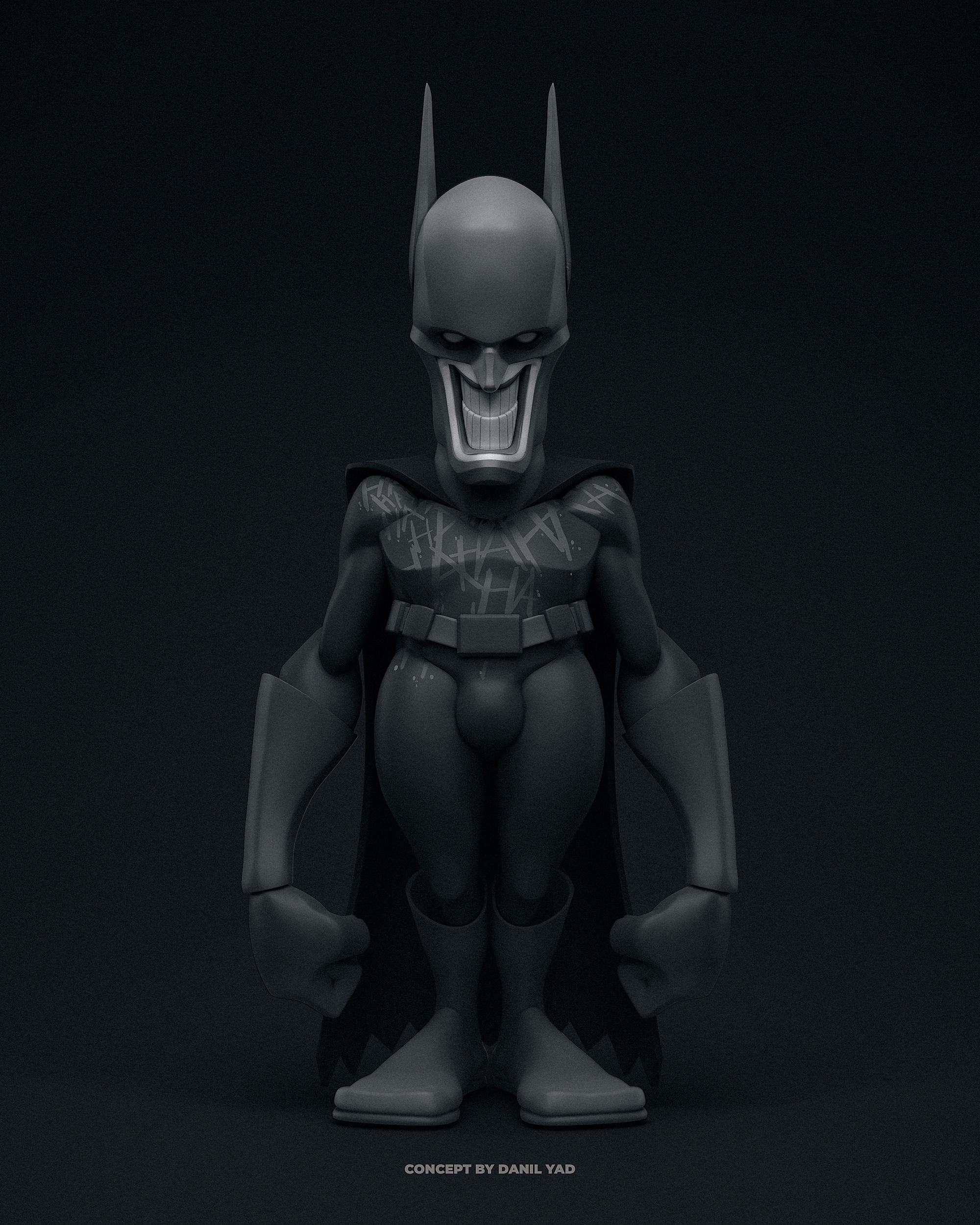 BATKER 3d art toys batman comics concept art danil yad design fan art illustration joker sculpt