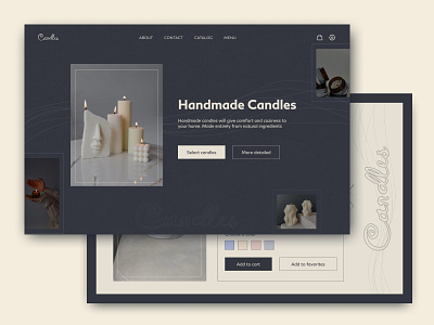 Handmade Candle Concept design graphic design ui ux