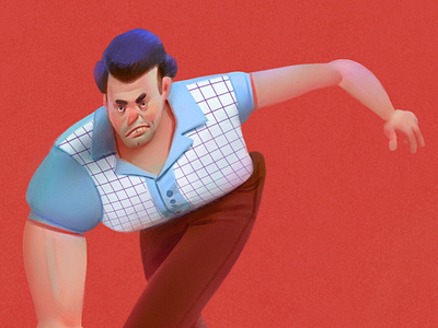 Bowling player art bowler bowling player casual character character design concept design graphic design illustration