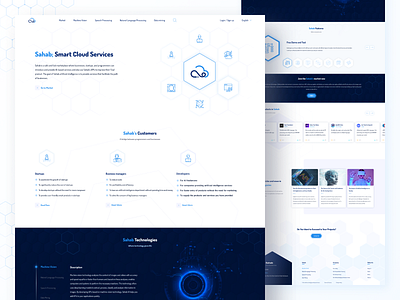 Sahab; Smart Cloud Services ai aicommunity aiplatform app artificialintelligence creative designinspiration hexagon home page inspiration landing marketplace minimal polygon productdesign startup techinnovation ui ux website