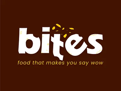 Bites (logo for food brand) banner branding design graphic design illustration layoutdesign logo photoshop social media socialmediaads typography ui