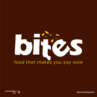 Bites (logo for food brand) banner branding design graphic design illustration layoutdesign logo photoshop social media socialmediaads typography ui