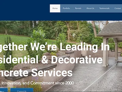 Concrete Contractor Web Design branding content design graphic design logo typography ui ux web design web management