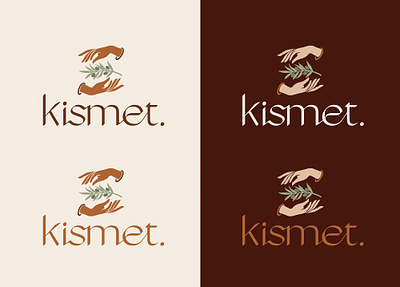 Kismet - Branding Project beauty branch brand branding california calm design eco ethical floating graphic design hand drawn hands homewares illustration logo olive tranquil typography