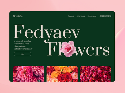 Header for a flower wholesale supplier aesthetic branding classic design flower flowers graphic design header vivid design