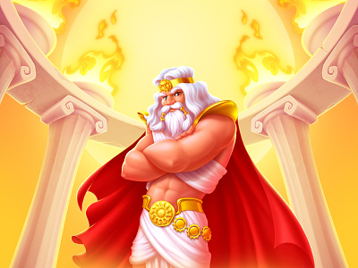 God character artua character devine game art game design god greek myth illustration ios zeus