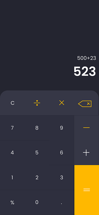 Daily UI day 004 A calculator app