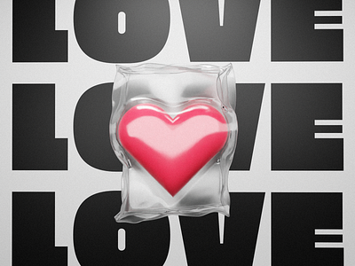 Wrapped Heart 3d blender design