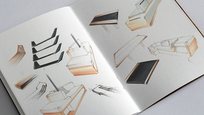Sketch - Interior Design Furnitures 3d design illustration