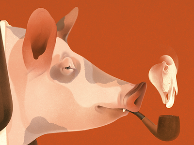 Animal Farm animal book conceptual digital editorial folioart illustration karolis strautniekas texture