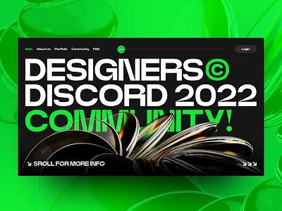 Designers community — Landing page app design ui ux web