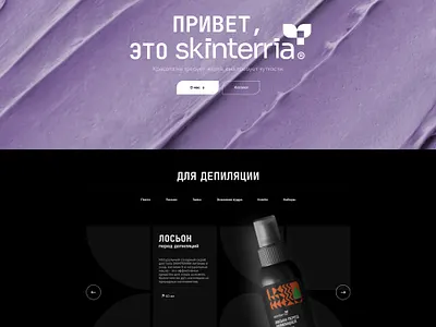 Skinterria landing design landing ui ux web