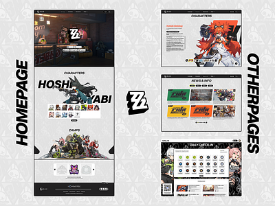 Zenless zone zero website concept design figma graphic design illustration ui web web design website