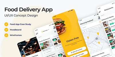 Food Delivery App Concept app design branding graphic design layout design uiux