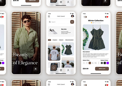 Clothes Store Mobile IOS App figma graphic design mobile design ui ux