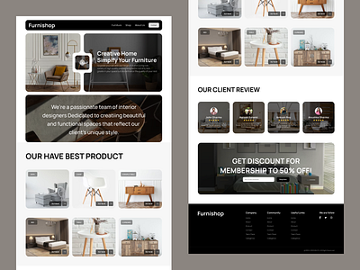 Furniture - E-Commerce website. 999watt 999wattui furniture home landing page motion graphics typography ui ux