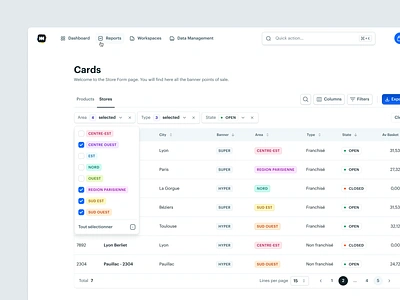 🗄 Table filters clean data data tables dropdown filters memory saas search sort table tables tags