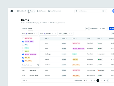 🗄 Table filters clean data data tables dropdown filters memory saas search sort table tables tags