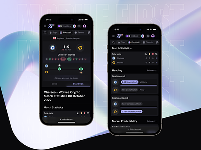 Bookmaker.xyz: Open Event Mobile app betting crypto cryptocurrency decentralised design esports gambling interface navigation sports swap tokens ui uiux ux web website
