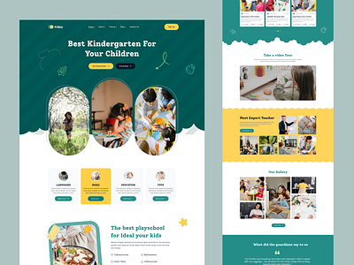 Kidjoy- Best Playschool for Kids animation branding clean ui dashboard design graphic design illustration kids landing page design landingpage learning logo minimalist minimalistic motion graphics responsive design responsive web design school ui uiux design