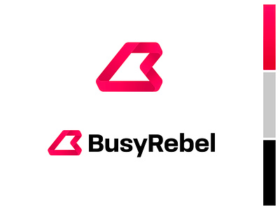 BusyRebel - Logo Update b brand identity design branding busy creative branding creative logo creative team gradient logo identity design lettermark logo logo monogram modern logo design monogram r rebel rebellion savvy visual identity