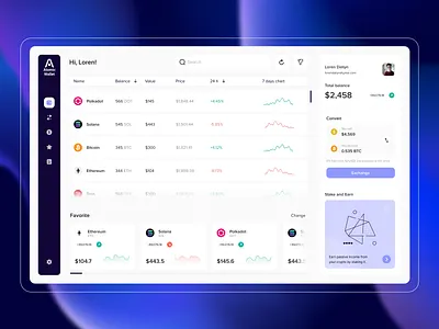 Atomic Wallet | Cryptocurrency | UI Design | UX Design app app interface application bitcoin blockchain crypto crypto app crypto currency crypto exchange crypto trading crypto wallet exchange finance mobile mobile app mobile app design nft solana trading ui design