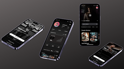 Fitness + Workout App Design - Mobile design figma fitness iphone 14 pro mobile workout