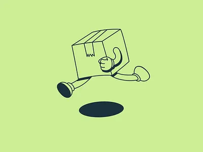 Byråservice: Cardboard box run cycle animation branding design graphic design illustration motion graphics run cycle vector