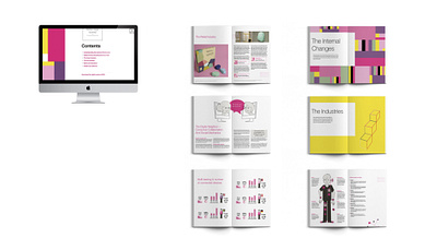 Quarterly editorial graphic design infographics
