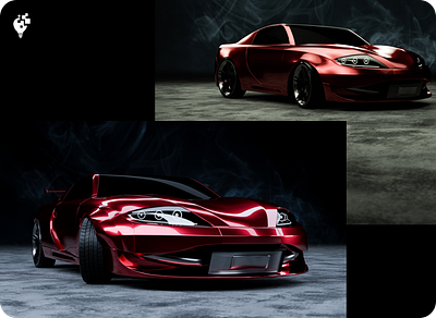 Premium Dark Red Car 3D Model - Realism Meets Elegance 3d 3d modeling car