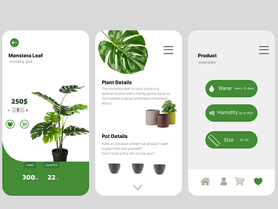Plant App app design graphic design ui