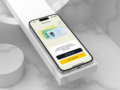 Scan or upload the ID file banking app financial technology app fintech mobile app national id scan document scan id card upload file upload file page