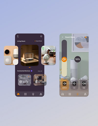 Daily UI challenge #01 Smart Home App app design daily ui design figma smart home ui user interface