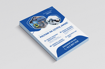 Leaflet and instagram post @mat_cleanliness branding color design graphic design illustration layout typography vector