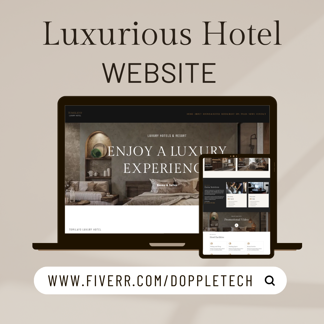 LUXURIOUS HOTEL WEBSITE aesthetic designs automations brandboard branding canva captivatingdesign gohighlevel gohighlevel expert gohighlevel website graphic design highconversion hotel website hoteliers kajabi expert kajabi landing page kajabi website logo website builder website design website designers