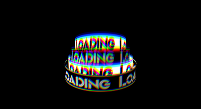 Loading Rings Concept Animation animation design game loading motion design motion graphics typography