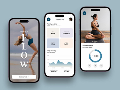 Daily UI Challenge - #041 dailyui dailyuichallenge exercise app exercise monitoring app exercise ui landing page ui design uichallenge uidesign yoga app