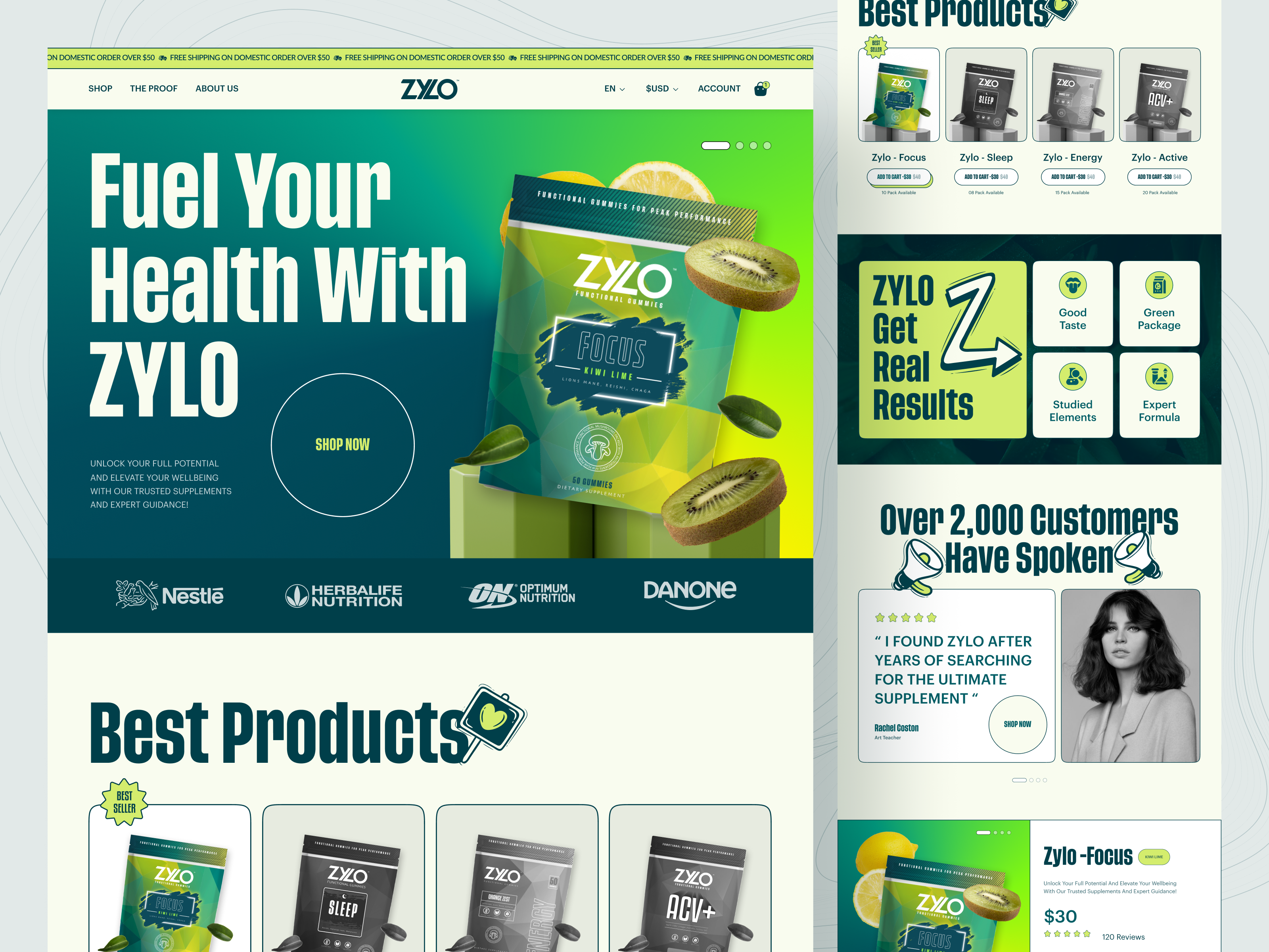 Example of Shopify Store UI UX Design (4 Page)