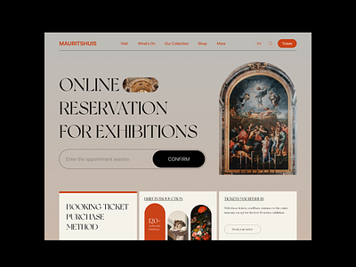 Online reservation for exhibitions design fashion graphic design ui design webdesign